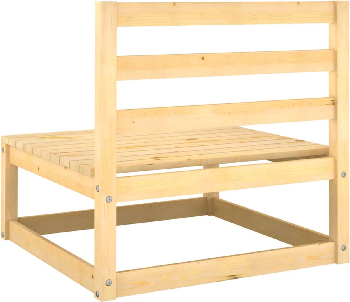 Vidaxl 2-delige Loungeset Met Kussens Massief Grenenhout - Grijs