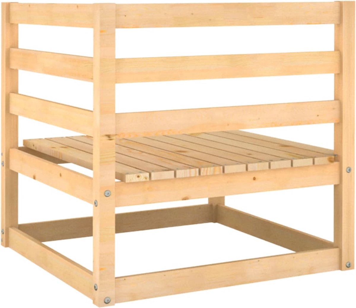 Vidaxl 2-delige Loungeset Met Kussens Massief Grenenhout - Grijs