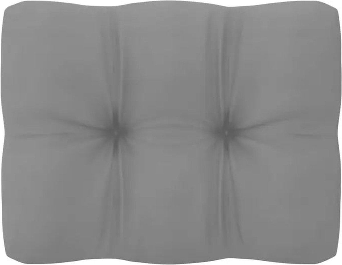 Vidaxl 2-delige Loungeset Met Kussens Massief Grenenhout - Grijs