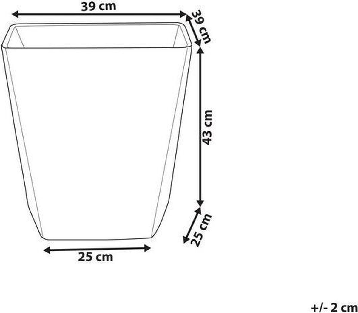 Beliani Delos - Plantenbak Voor Buiten--stenenmix - Grijs