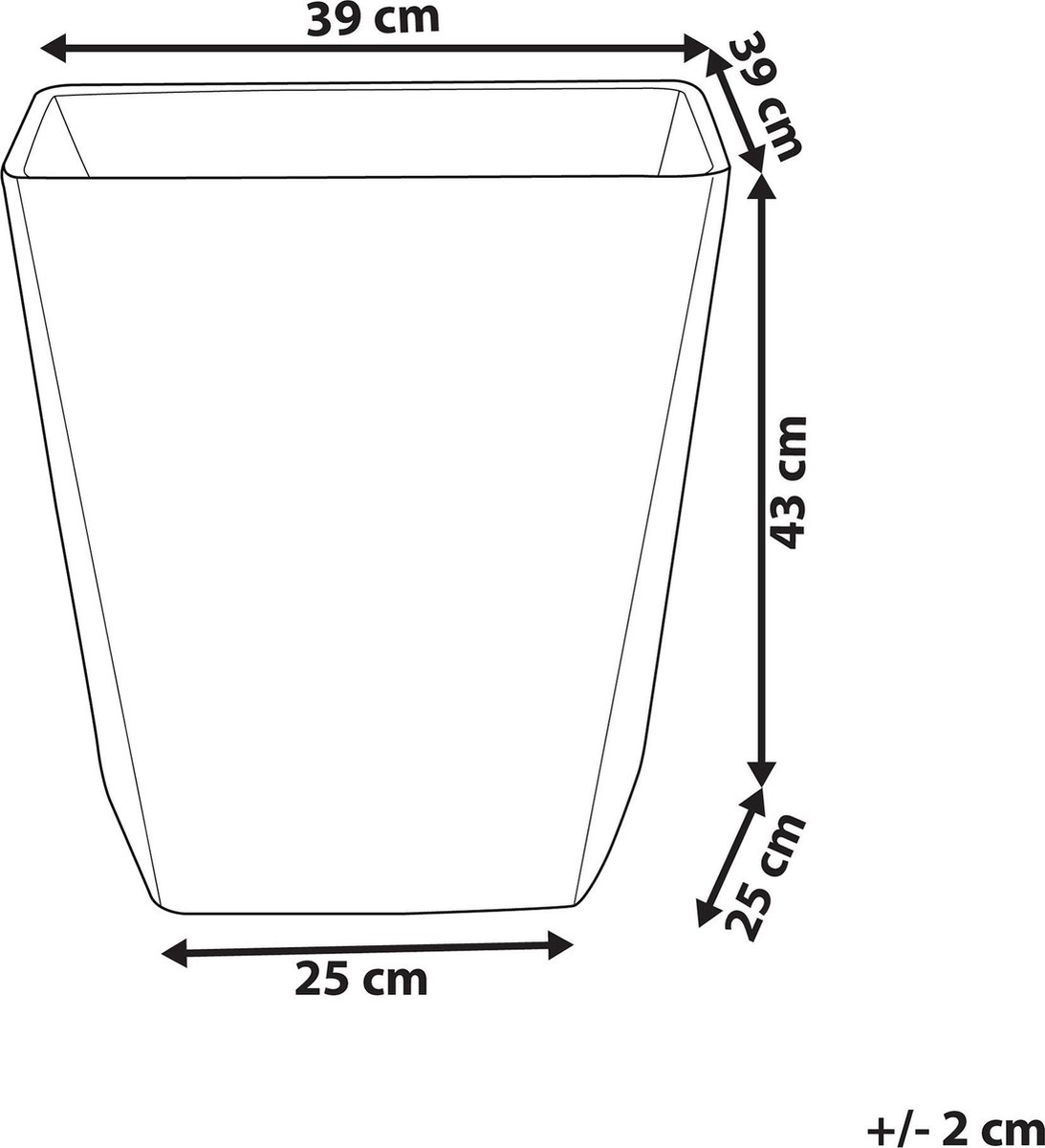 Beliani Delos - Plantenbak Voor Buiten--stenenmix - Grijs