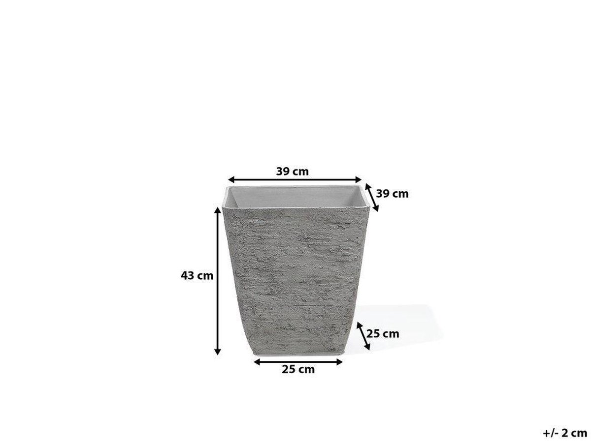 Beliani Delos - Plantenbak Voor Buiten--stenenmix - Grijs