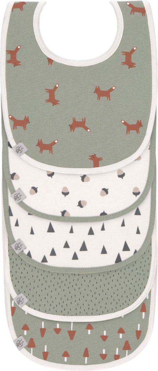 Lässig Actie Pack Slabbetjes 5 Pcs Little Forest Fox