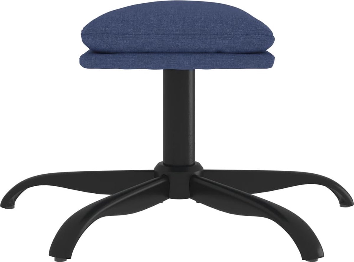 Vidaxl Voetenbank 60x60x39 Cm Stof - Blauw