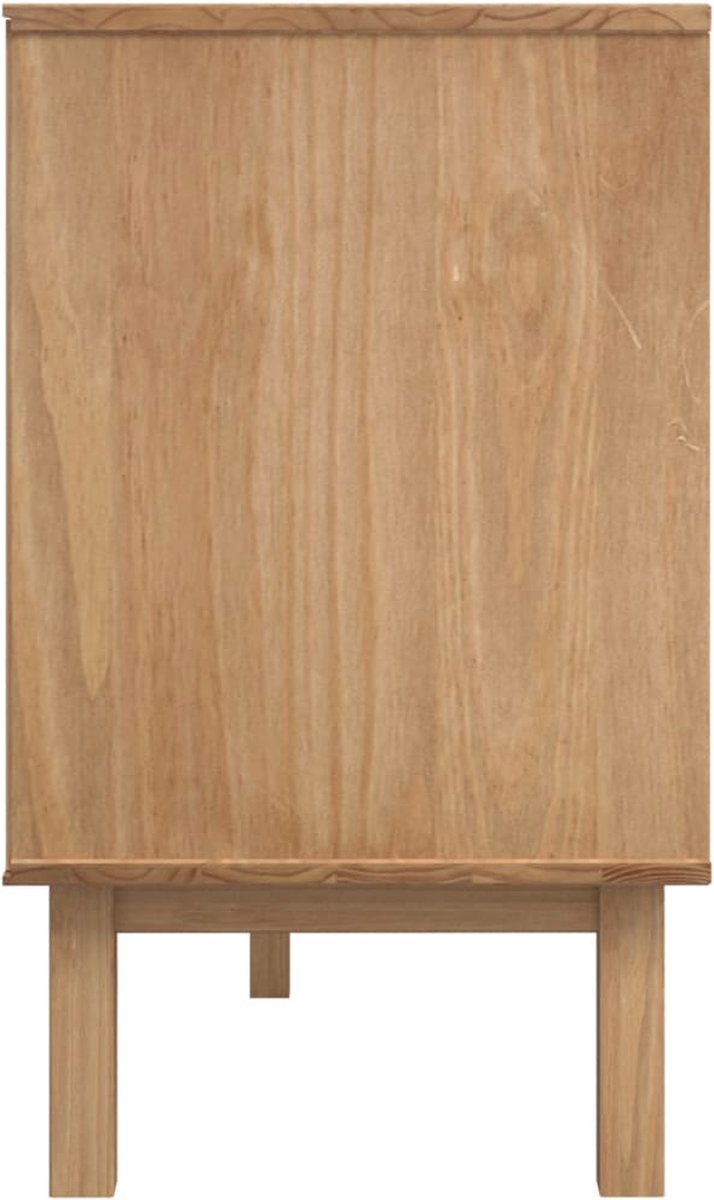 Vidaxl Dressoir 114x43x73,5 Cm Massief Grenenhout - Bruin