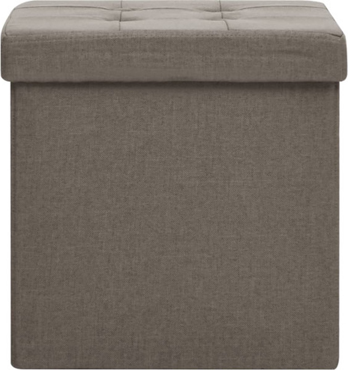 Vidaxl Opbergkrukken Inklapbaar 2 St Kunstlinnen Taupe