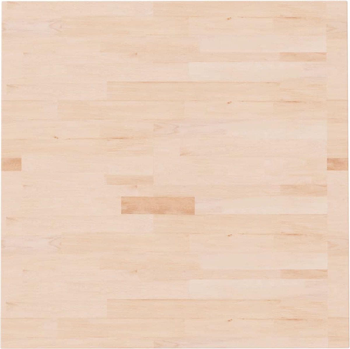 Vidaxl Tafelblad Vierkant 80x80x2,5 Cm Onbehandeld Massief Eikenhout - Bruin
