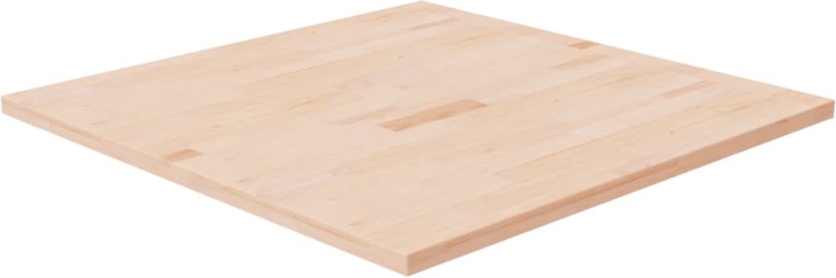 Vidaxl Tafelblad Vierkant 80x80x2,5 Cm Onbehandeld Massief Eikenhout - Marrón