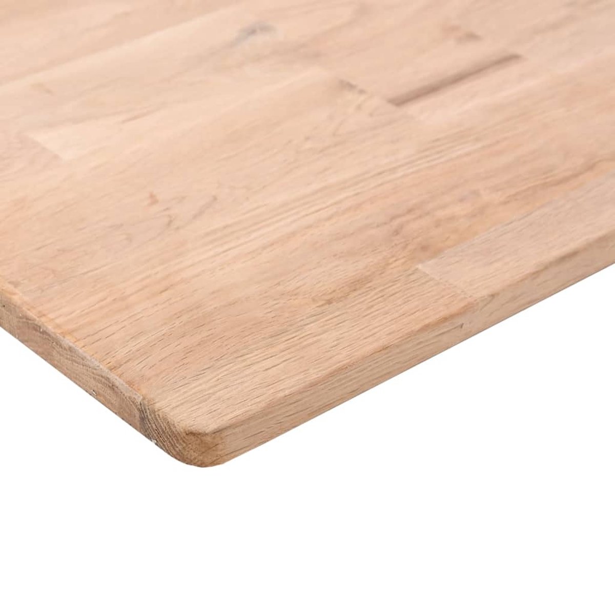 Vidaxl Tafelblad Vierkant 80x80x2,5 Cm Onbehandeld Massief Eikenhout - Bruin