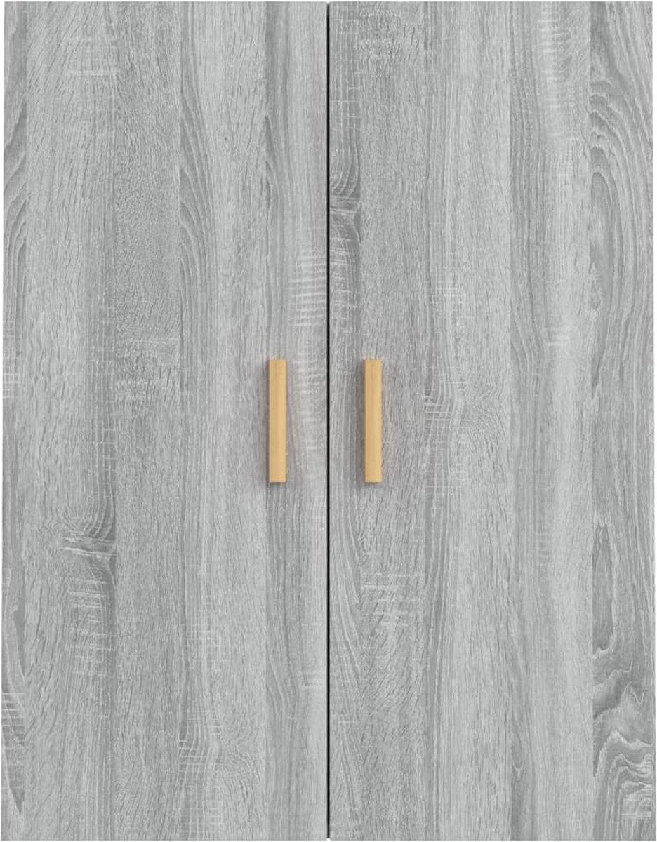 Vidaxl Hangkast 69,5x34x90 Cm Sonoma Eikenkleurig - Grijs