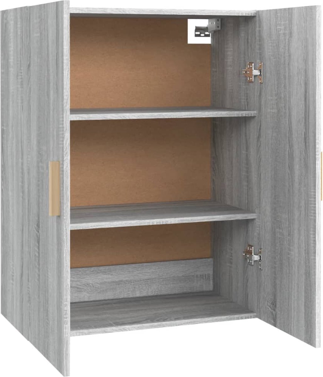 Vidaxl Hangkast 69,5x34x90 Cm Sonoma Eikenkleurig - Grijs