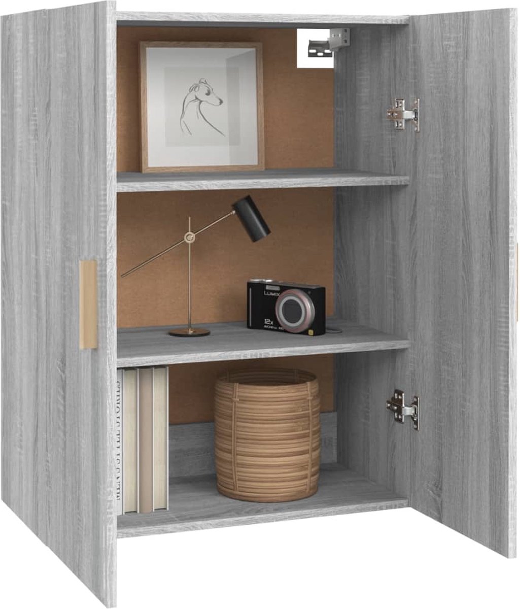 Vidaxl Hangkast 69,5x34x90 Cm Sonoma Eikenkleurig - Grijs