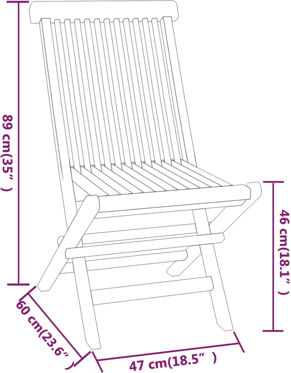Vidaxl 3-delige Tuinset Massief Teakhout - Bruin