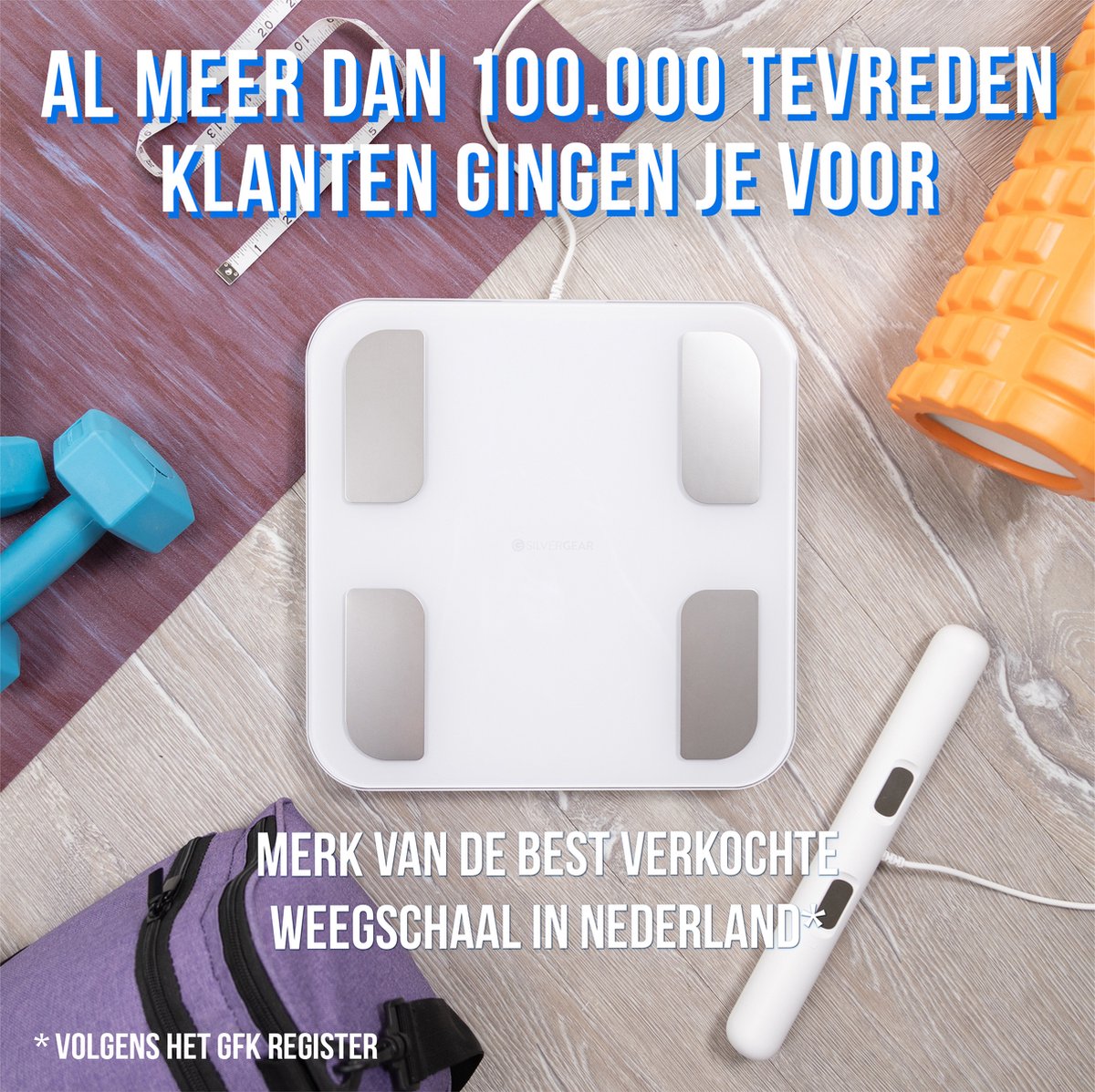 Silvergear Slimme Pro Weegschaal Met Handvat - Wit