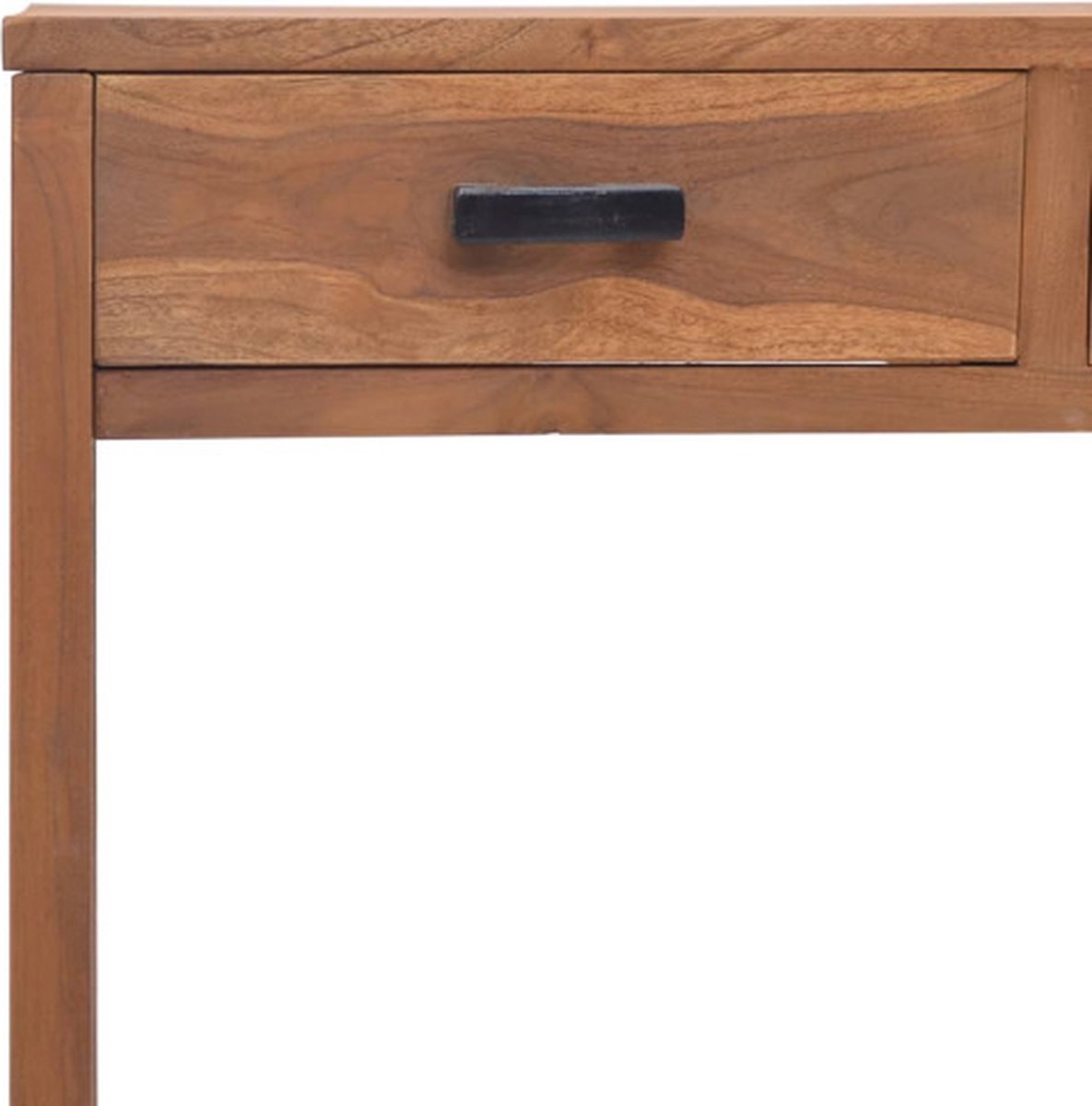 Vidaxl Bureau 110x40x75 Cm Massief Teakhout - Bruin