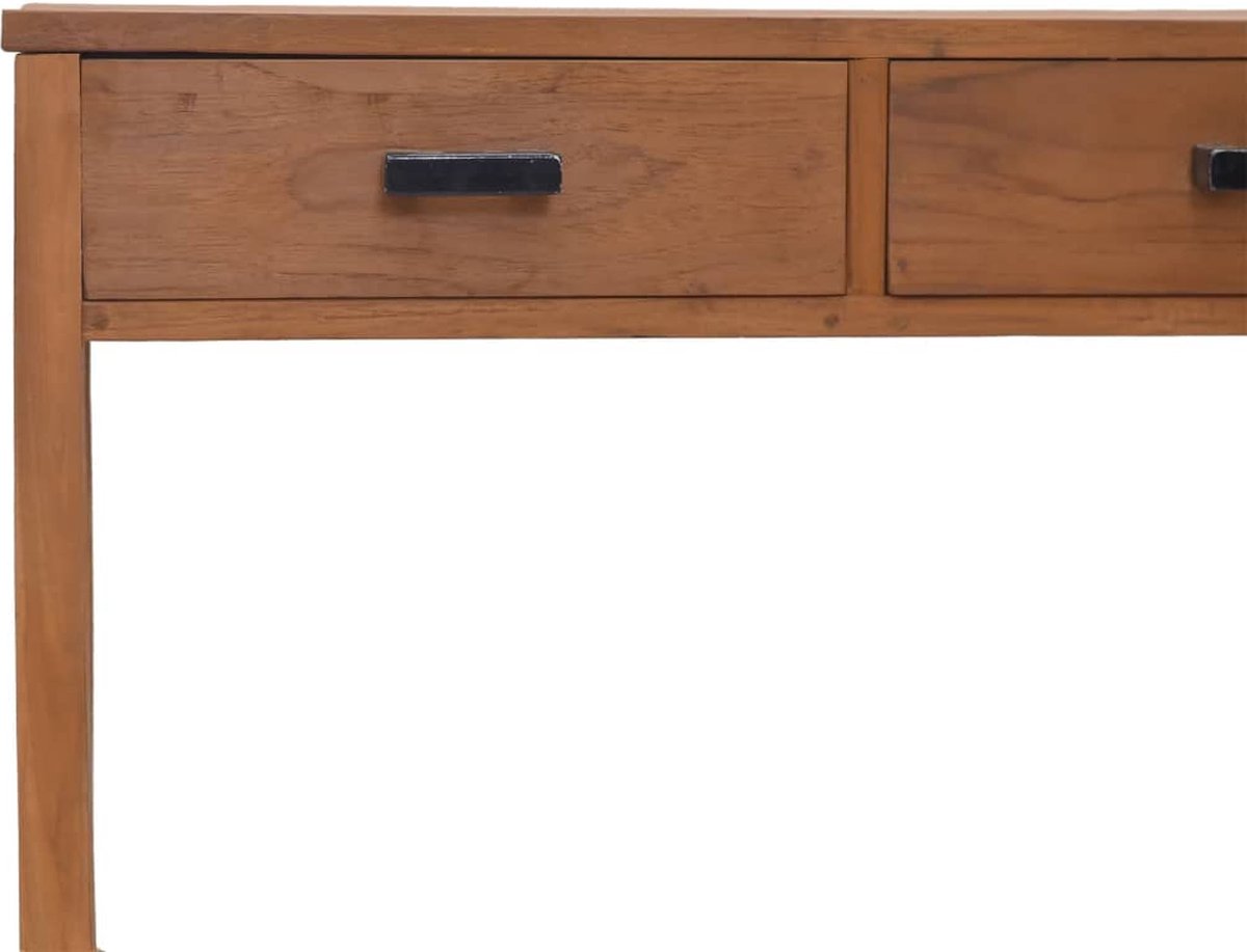 Vidaxl Bureau 81x40x75 Cm Massief Teakhout - Bruin