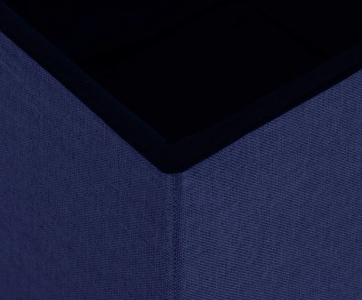 Vidaxl Opbergkrukken Inklapbaar 2 St Kunstlinnen - Blauw