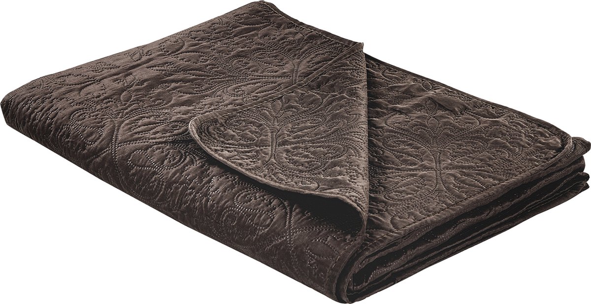 Beliani Rayen - Sprei--polyester - Bruin