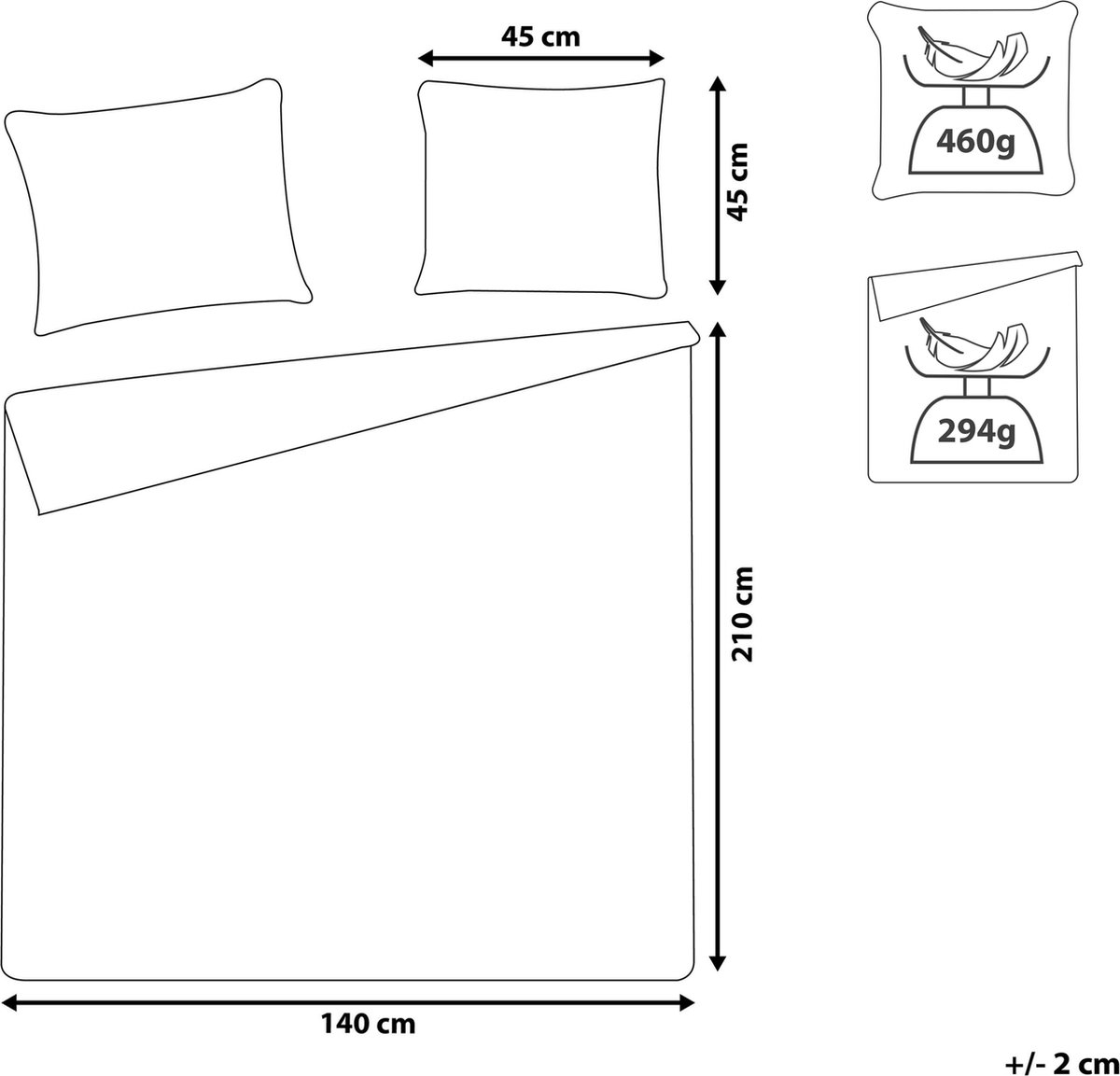 Beliani Shush - Sprei--polyester - Grijs