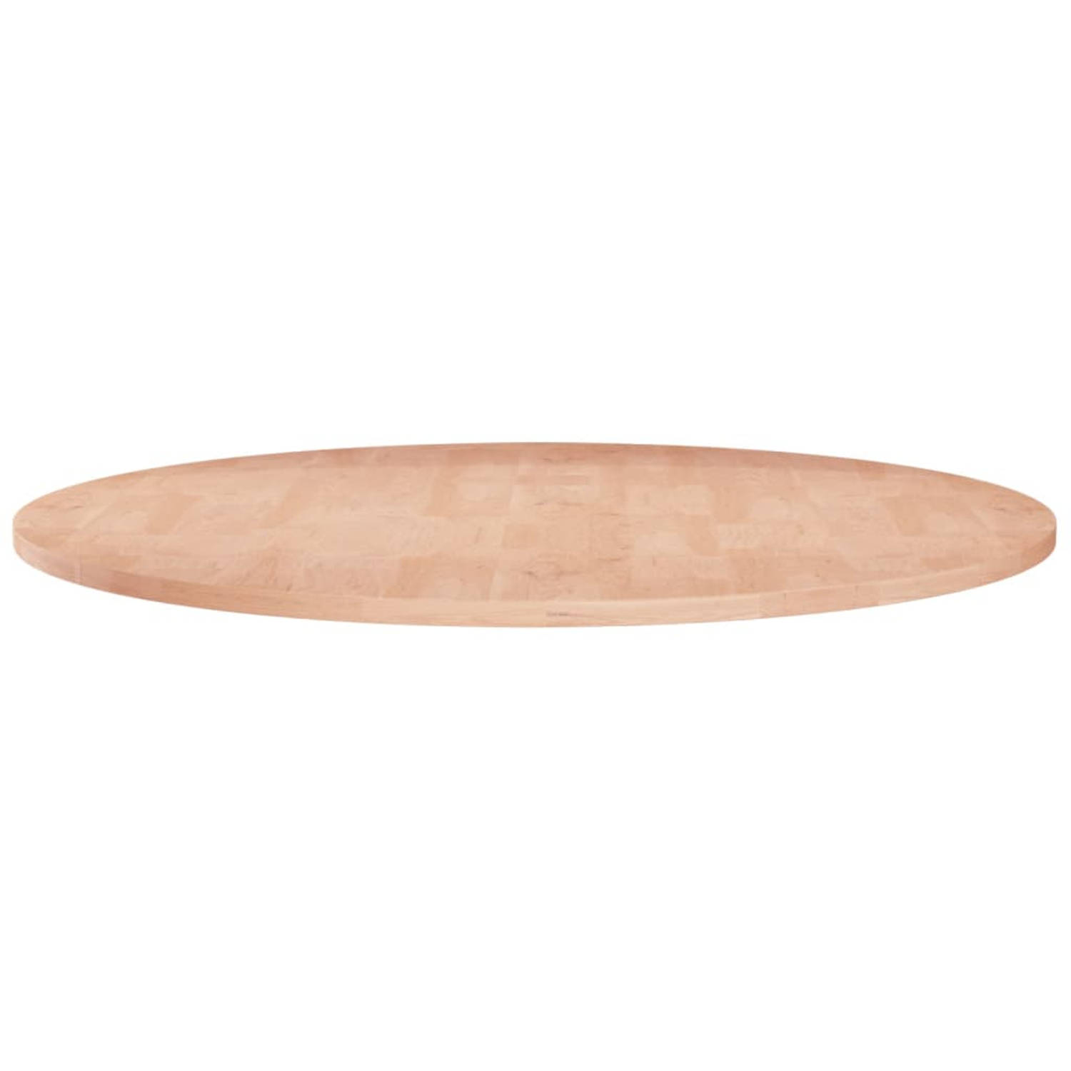 Vidaxl Tafelblad Rond Ø80x1,5 Cm Onbehandeld Massief Eikenhout - Bruin