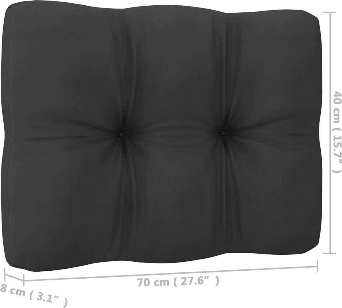 Vidaxl 6-delige Loungeset Met Kussens Massief Grenenhout - Zwart