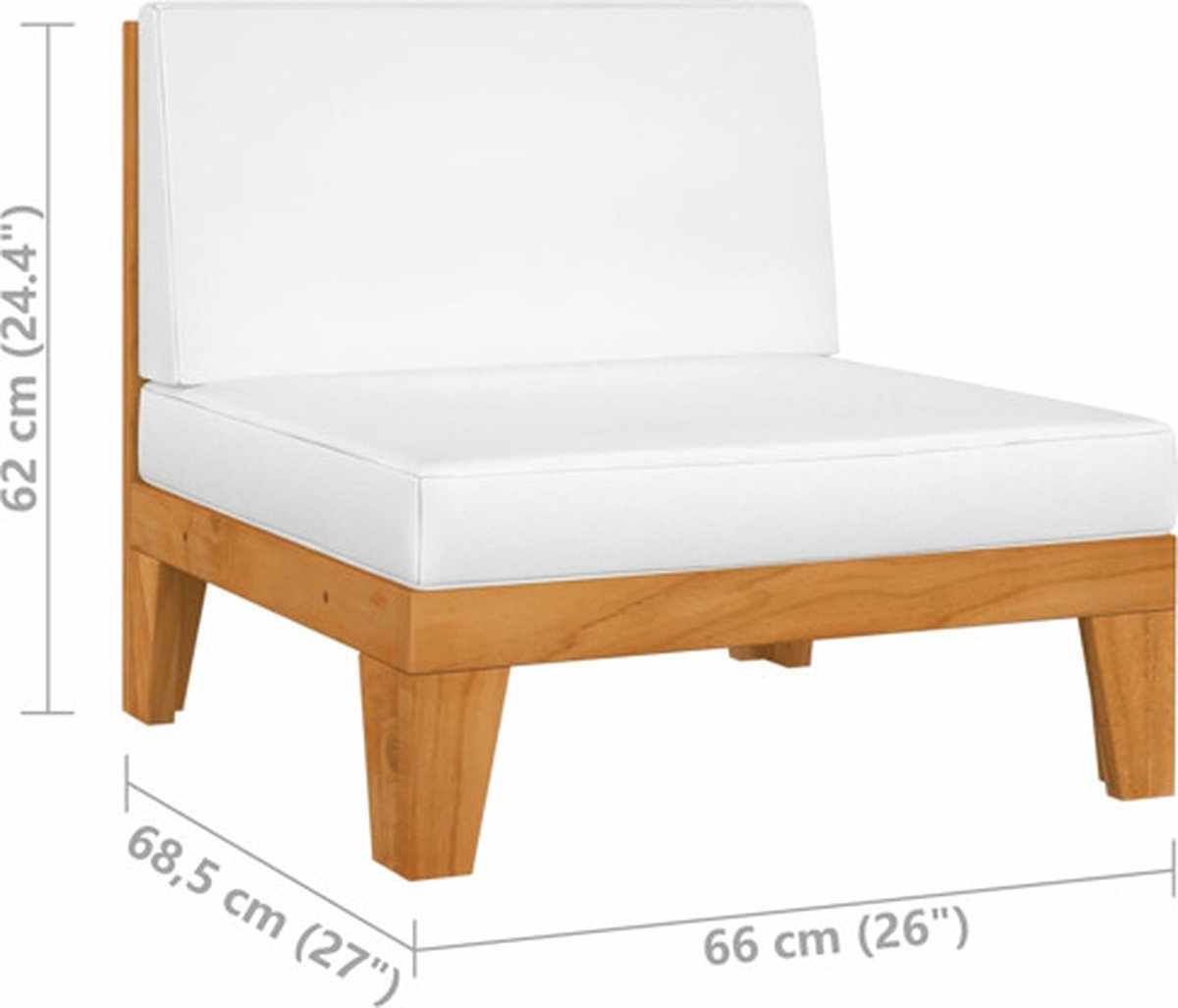 Vidaxl 6-delige Loungeset Met Kussens Massief Acaciahout