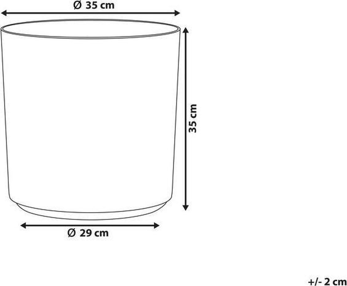 Beliani Vagia - Plantenbak Voor Buiten--klei-vezelmengsel - Grijs