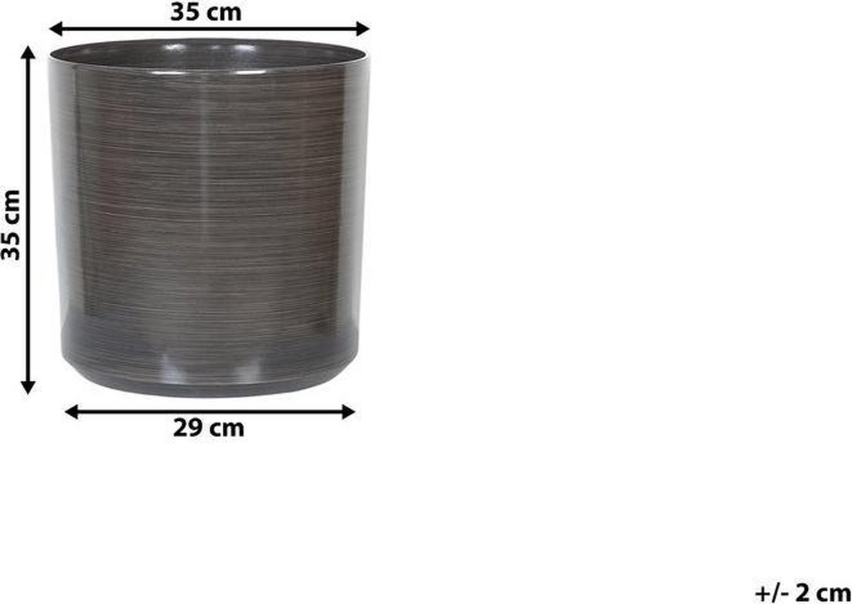 Beliani Vagia - Plantenbak Voor Buiten--klei-vezelmengsel - Grijs