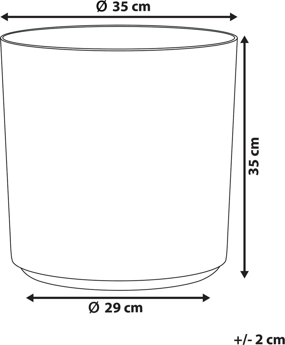 Beliani Vagia - Plantenbak Voor Buiten--klei-vezelmengsel - Grijs