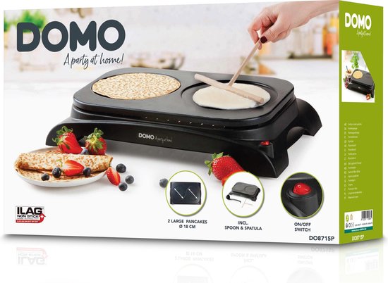 Domo Pannenkoekenmaker DO8715P - Zwart