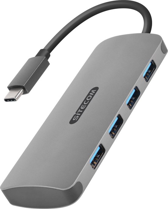 Sitecom CN-383 USB-C naar USB-hub 4 poorten 3.0