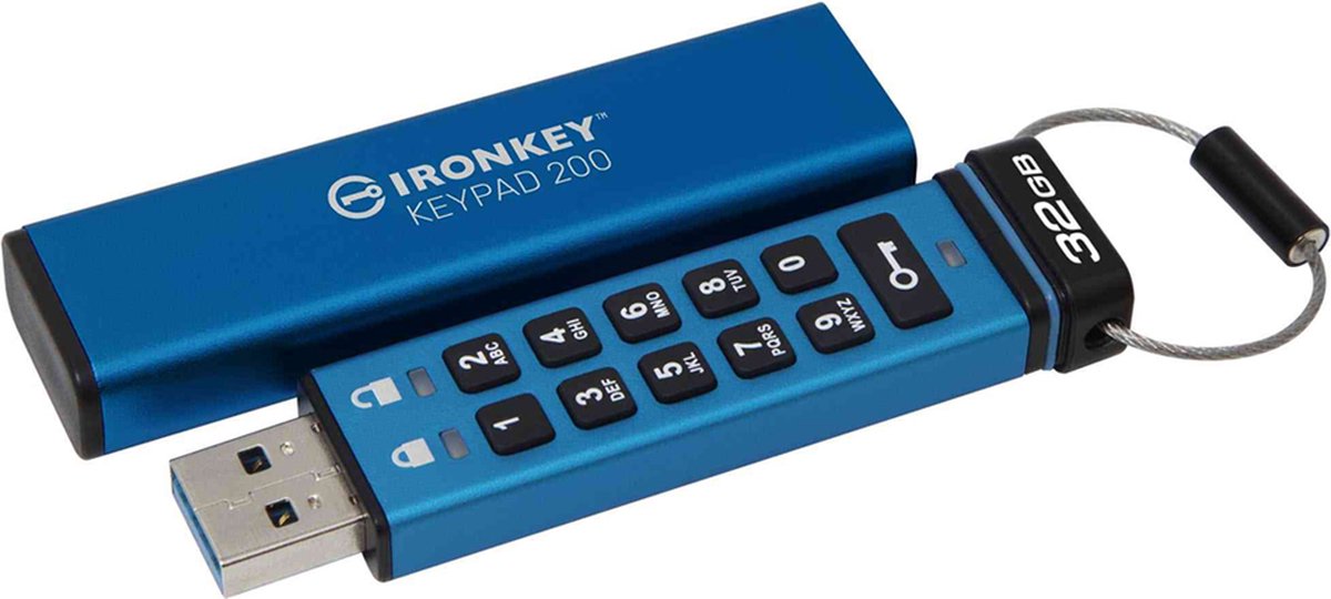 Kingston IronKey Keypad 200 32 GB, Lápiz USB