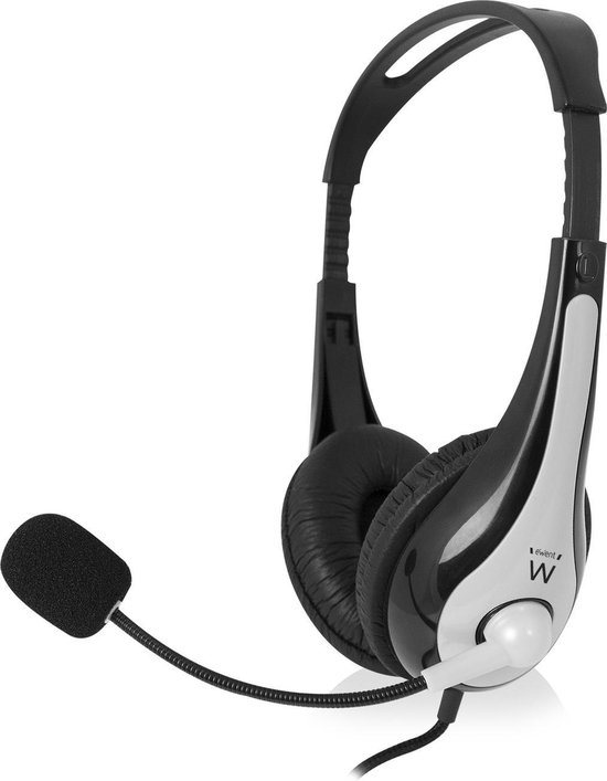 Ewent EW3562 Stereofonisch Hoofdband, Zilver hoofdtelefoon - Zwart