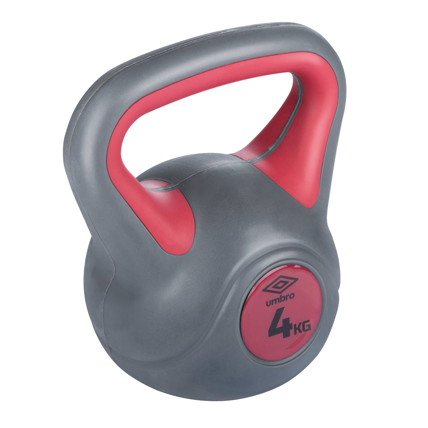 Umbro Kettlebell 4kg - Instapgewicht Vrouw - Rehabilitatie - Kunststof Gewicht - Grijs/ - Rood