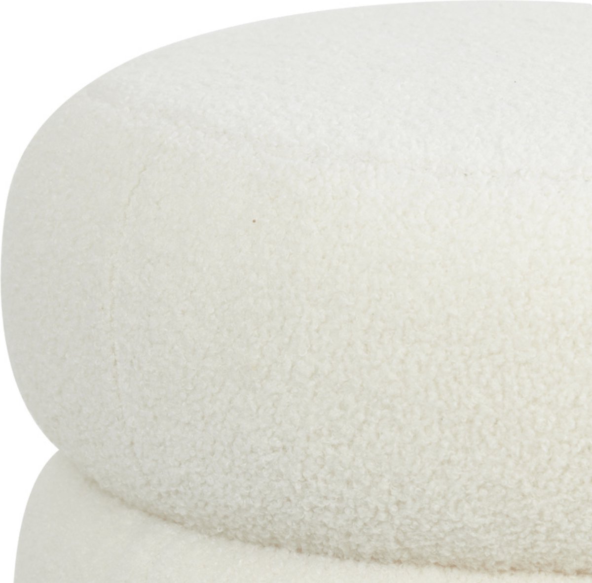 Light & Living Light&living Poef Ø40x45 cm KIMI teddy wit+goud