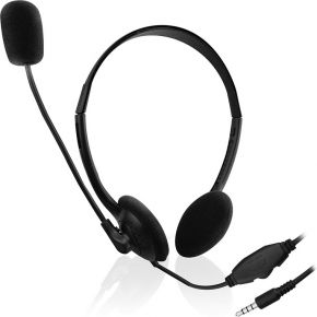 Ewent EW3567 headset with mic - Zwart