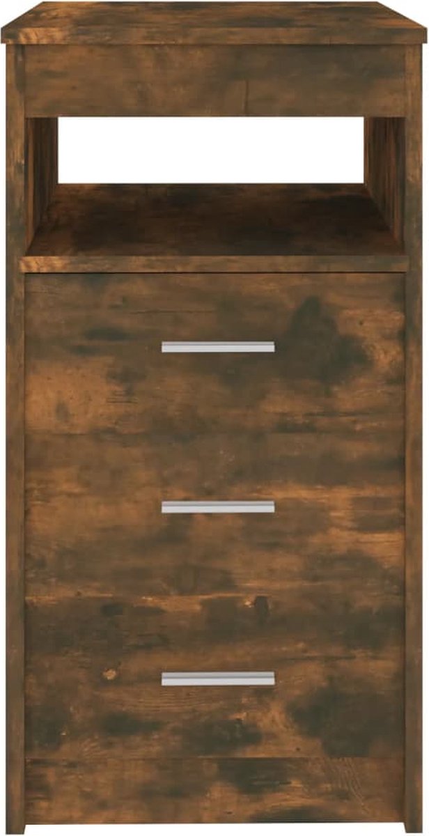 Vidaxl Ladekast 40x50x76 Cm Bewerkt Hout Gerookt Eikenkleurig - Bruin