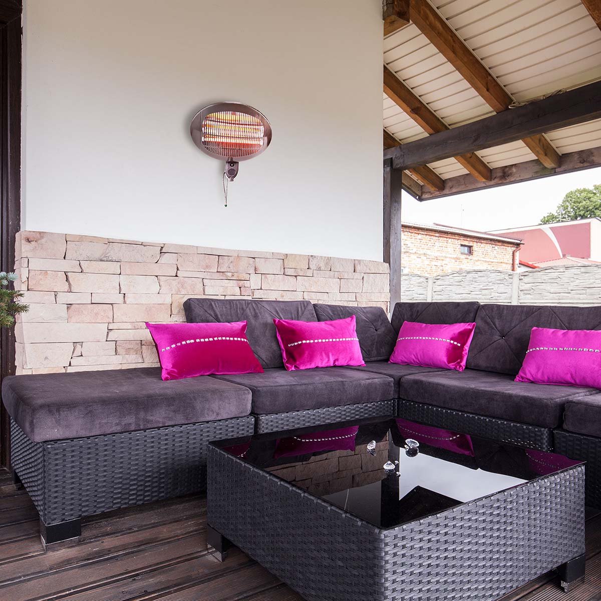 Nedis Patio Verwarmer | 2000 W | IP34 | | 1 stuk - HTPA110EBK - Zwart