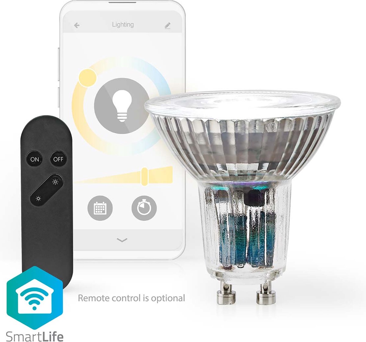 Nedis SmartLife LED Spot | Wi-Fi | GU10 | 345 lm | 4.9 W | 1 stuks - WIFILRW10GU10