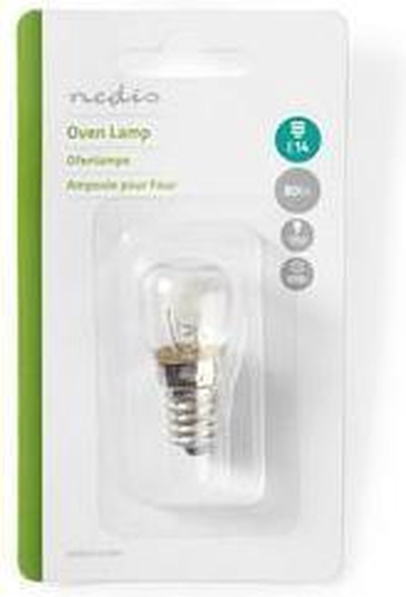 Nedis Gloeilamp voor oven | 15 W | E14 | Gloeilamp | T22 | 1 stuks - OVBUE1415W1