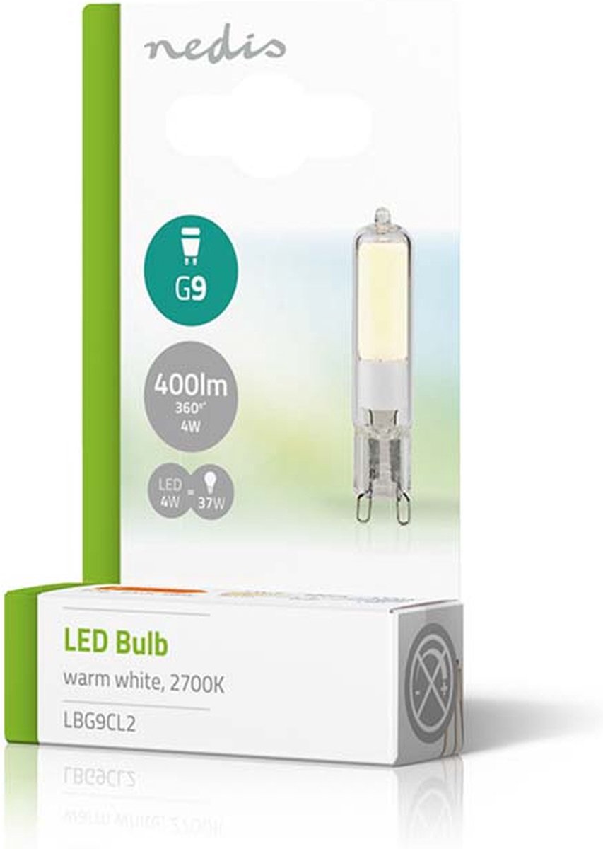 Nedis LED-lamp G9 | 4 W | 400 lm | 2700 K | 1 stuks - LBG9CL2