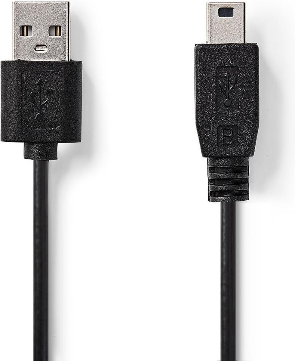 Nedis Kabel USB 2.0 | A male - Mini 5-pins male | 1,0 m | - Zwart