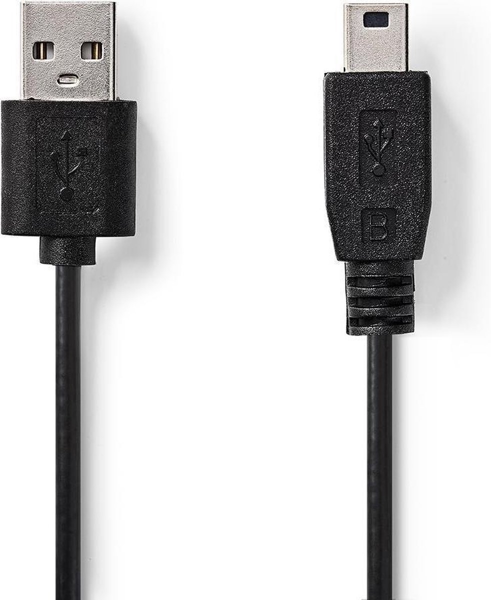 Nedis Kabel USB 2.0 | A male - Mini 5-pins male | 3,0 m | - Zwart