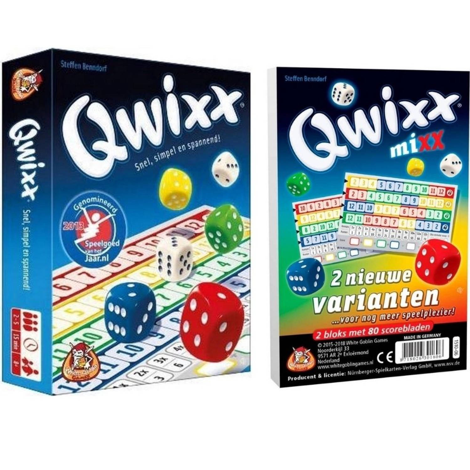 White Goblin Games Spellenbundel - 2 Stuks - Dobbelspel - Qwixx & Qwixx Mixx