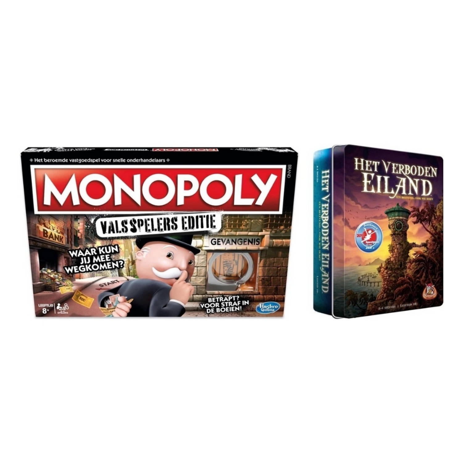 Spellenbundel - 2 Stuks - Monopoly Valsspelerseditie & Het Verboden Eiland