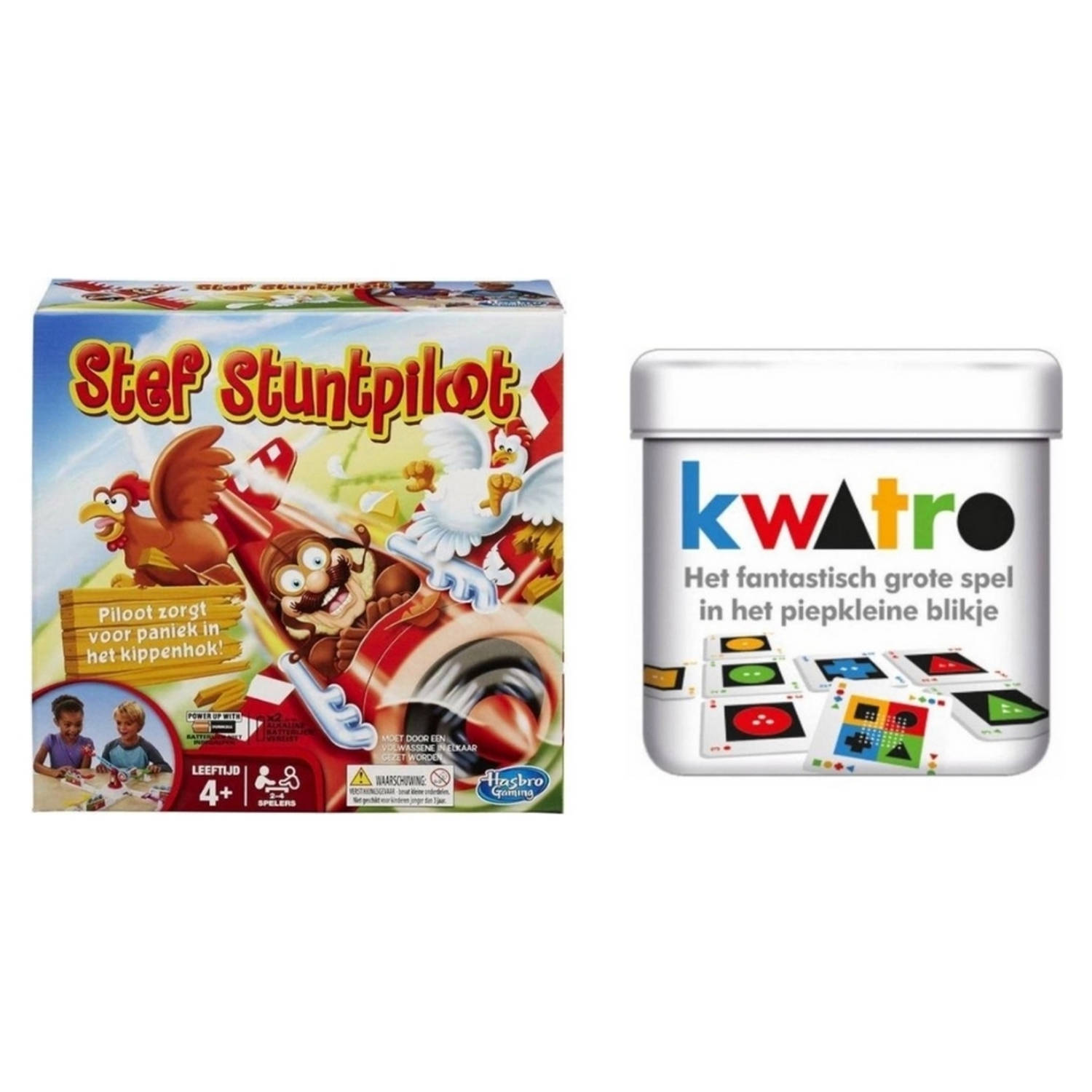 Spellenbundel - 2 Stuks - Stef Stuntpiloot & Kwatro