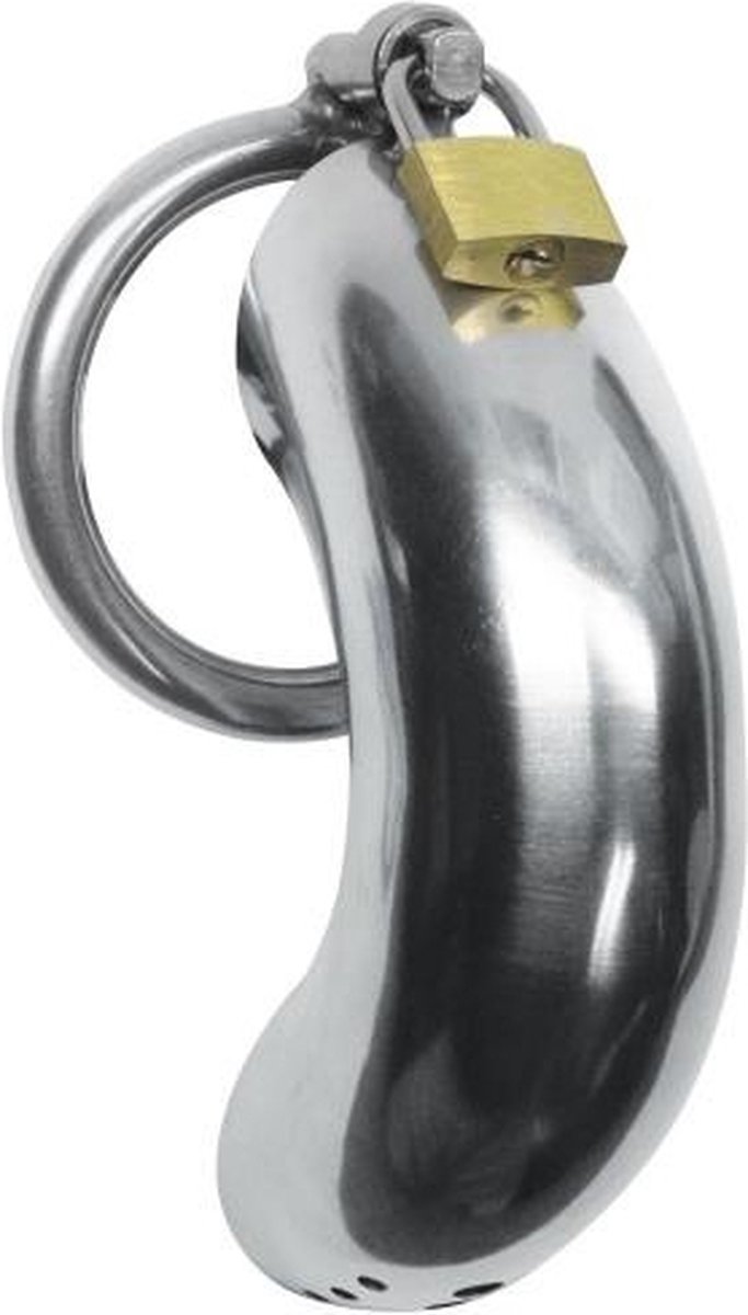 Master Series Roestvrij Stalen Penis Kooi Met 3 Ringen - Silver