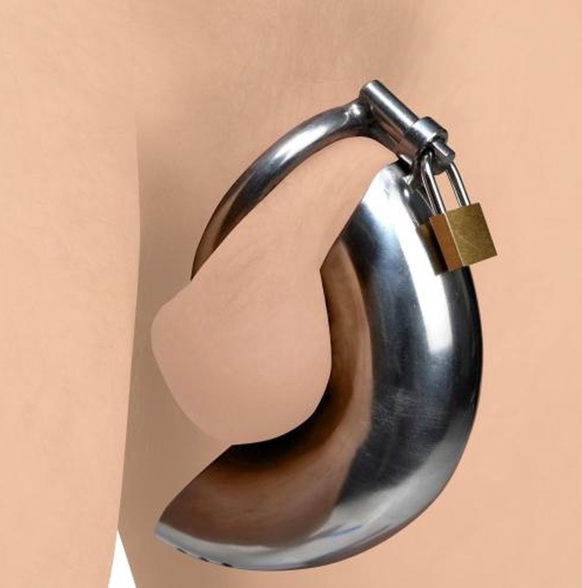 Master Series Roestvrij Stalen Penis Kooi Met 3 Ringen - Silver