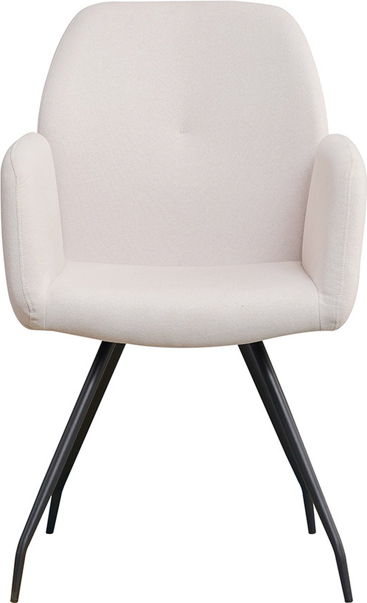 Bronx71 Scandinavische Eetkamerstoel Frey Gerecyclede Stof. - Beige