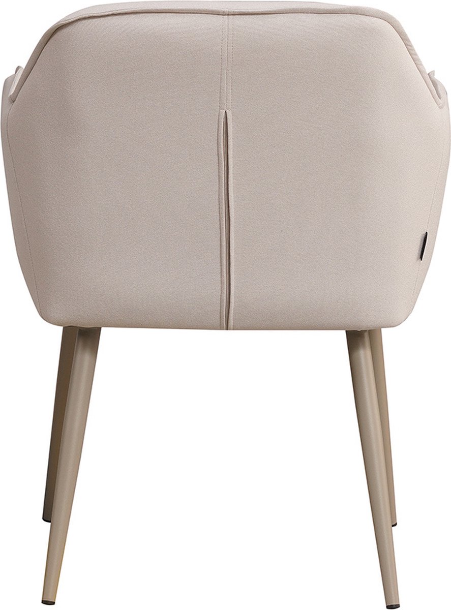 Bronx71 Scandinavische Eetkamerstoel Elin Gerecyclede Stof. - Beige